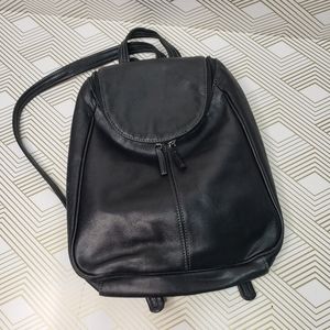 Tignanello Genuine Leather Backpack, Black